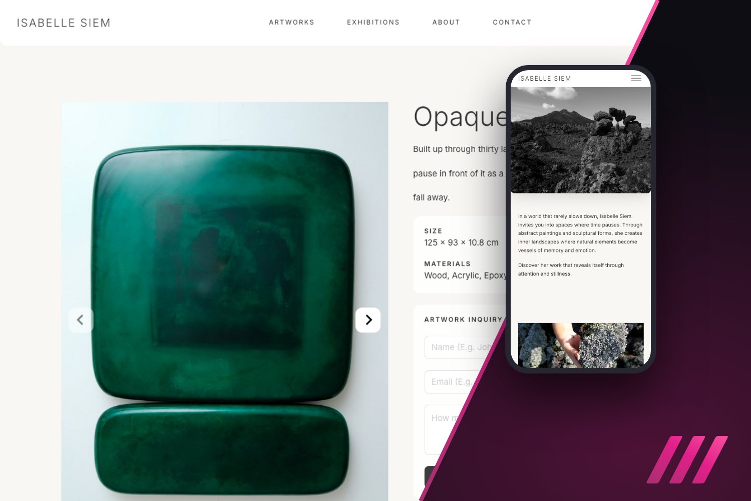 Website van Isabelle Siem